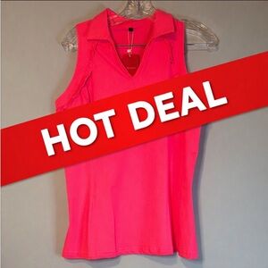 Women's Hot Pink Sleeveless Top